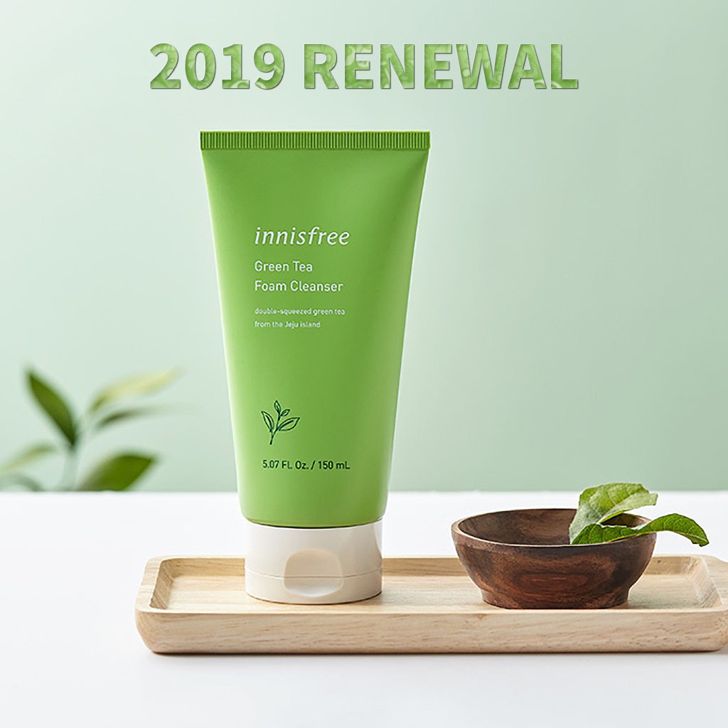 Innisfree, Innisfree Green Tea Foam Cleanser, Innisfree Green Tea Foam Cleanser  รีวิว, Innisfree Green Tea Foam Cleanser ราคา, Innisfree Green Tea Foam Cleanser 150 ml., Innisfree Green Tea Foam Cleanser 150 ml. โฟมล้างหน้าเนื้อเนียนนุ่ม อุดมไปด้วยความชุ่มชื้นจากน้ำสกัดชาเขียวสด ช่วยทำความสะอาดและกักเก็บความชุ่มชื้น