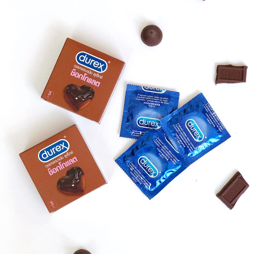 Durex,ดูเร็กซ์,Durex Chocolate Condom 53mm.,ถุงยางอนามัย ,ดูเร็กซ์ กลิ่นช็อคโกแลต, durex chocolate รีวิว ,durex chocolate review ,durex chocolate ขนาด ,durex ผลิตภัณฑ์ ,durex chocolate ราคา